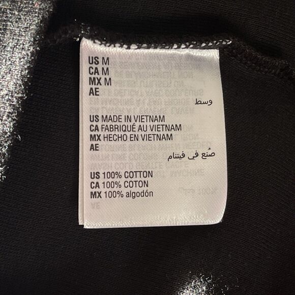 Karen Scott Medium Top Holiday Christmas Heart Long Sleeve Stretch Glitter Black - Picture 7 of 8